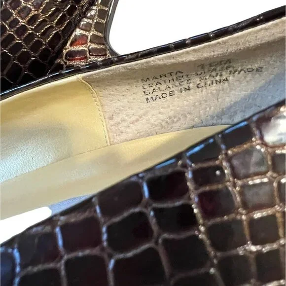 BELLINI Marta Women's Leather Croc Embossed Pump Heels Size 10M - Picture 10 of 10